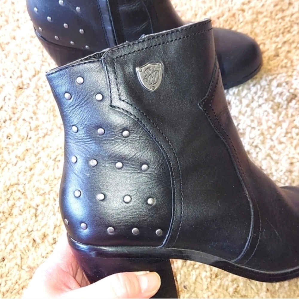 Harley-Davidson Women's Angela Ankle Boots In Black SZ 8M - Picture 5 of 9
